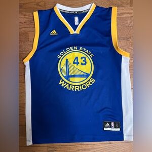 Adidas Golden State Warriors Blue and Yellow Jersey